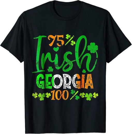 Full Of Shenanigans St Patrick"s Day Orca Fish Clovers T-Shirt