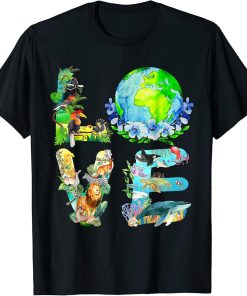 Love World Earth Day 2023 Planet Environmental Animal T-Shirt